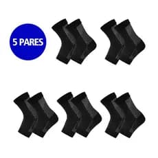 Kit 5 Dupla Pressão Veias Varicosas Prevenção Proteção do Tornozelo Meias Esportivas Unissex