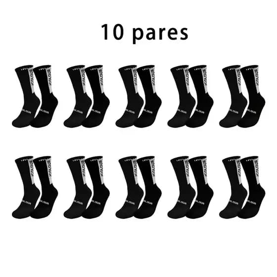 Jcolour Kit 6&10 Meias de futebol profissional para homem Meias desportivas antiderrapantes