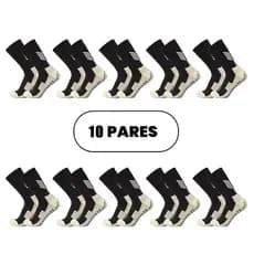 Jcolour Kit 10 pares de meias de futebol profissionais antiderrapantes para desportos ao ar livre