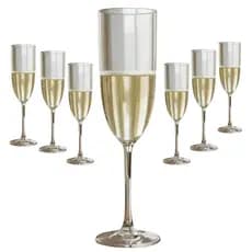 Taça Acrilico Espumante Cristal 190ml Formatura Casamento