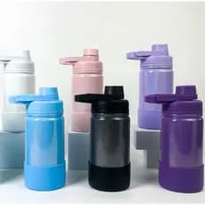 Garrafa Térmica Infantil Agua Capinha Borracha Silicone 350m