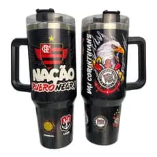 Copo Garrafa Térmica 1200ml Personalizado com Seu Time de Futebol Favorito