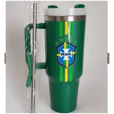 Copo 1200 com tampa e canudo premium térmico Brasil