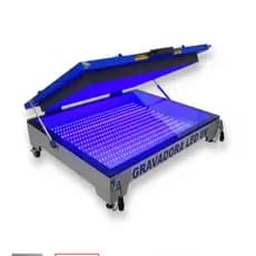 Gravadora Reveladora LED UV 60x80 / 90/120 Serigrafia Screen Com Trava Pressão