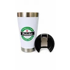 COPO TÉRMICO C/TAMPA E ABRIDOR DE CERVEJA PESONALIZADO DIA DOS PAIS
