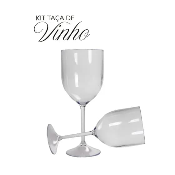 Taças De Vinho Aperol Acrílico 330ml Resistente SEM personalização kit com 3 unidades