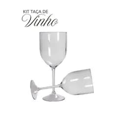 Taças De Vinho Aperol Acrílico 330ml Resistente SEM personalização kit com 3 unidades