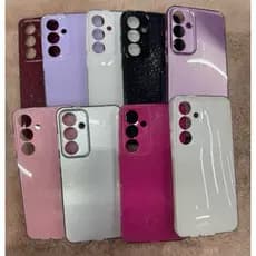 Capinha Brilhosa para Samsung S24 FE / Capa Case Silicone Aveludada Colorida
