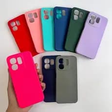 Capinha para Infinix Hot 50i / Capa/ Silicone/ Aveludada/ Colorida/ Forrada Interna/ premium