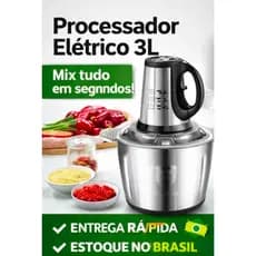 Picador De Alimentos Moedor De Carne Mixer Elétrica Processador Cozinha Casa Alho - 110v-220v