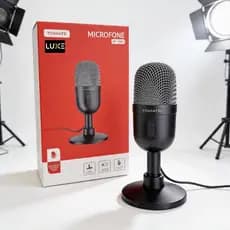 Microfone Condensador USB Gamer de Mesa Gravação em Alta Resolução para Streaming e Podccast