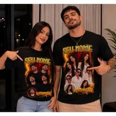 Camiseta Personalizada estampada com Seu Nome Sua Imagem ENVIE NO CHAT 100% Algodão Com Seu Nome