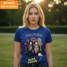 Camiseta Personalizada Premium: Sua Arte e Nome com Estampa Digital 4K