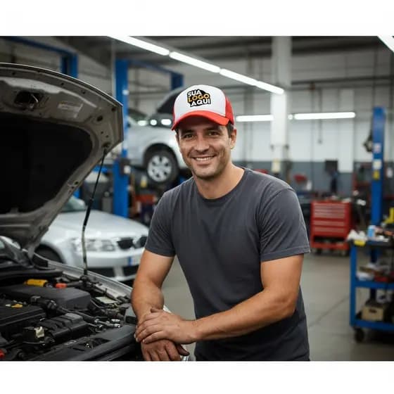 Boné Trucker Personalizado com Sua Logo Marca | Tela Ajustável ENTREGA RAPIDA