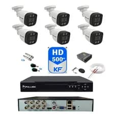 Kit 6 Câmeras Fullsec 720p Bullet + Dvr 8 Canais + Hd 500gb