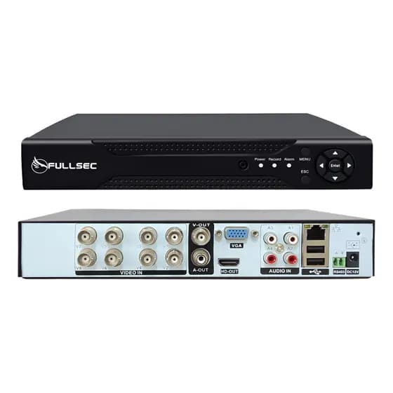 Dvr Fullsec Gravador 8 Canais Ahd CVI TVI IP analógico Stand Alone 1080n