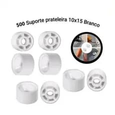 Kit 500 Suportes para Prateleira 10x15 – Branco Redondo para Montagem de Móveis
