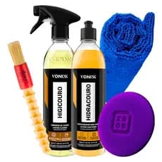 Kit Limpeza Hidratação Couro Vonixx Limpa E Hidrata + Pincel