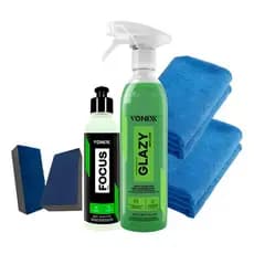 Kit Vonixx Glazy Anti Fog 500ml Focus Pano Microfibra Tacos