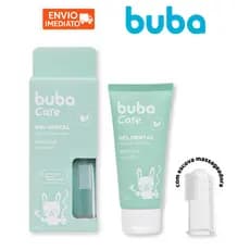 Pasta de Dente Gel Dental Infantil Bebe Buba com Escova de Dedo
