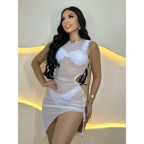 saída de praia feminina -vestido de praia 2383