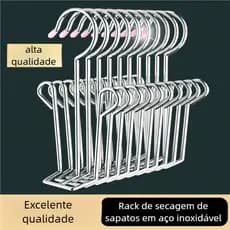 "Rack de Secagem de Sapatos em Aço Economia de Espaço Doméstico  "
