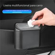 Lixeira Carro Interna Armazenamento - Suspensa na Porta - Design Moderno - Nova Chegada!