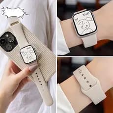 Pulseira de Silicone Para Smartwatch IWO Apple Watch 49mm 45mm 44mm 42mm 41mm 40mm 38mm