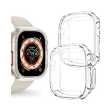 CAPA PARA IWATCH 360º 38mm / 40mm / 41mm / 42mm / 44mm / 45mm / 46MM / 49mm Capinha Transparente TPU FECHADA
