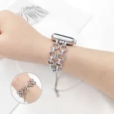 Pulseiras metal colar para relogio inteligentte 46mm/44mm/45mm/42mm/41mm/40mm/38mm