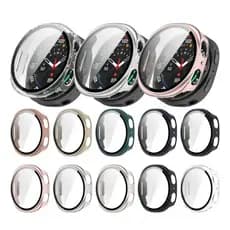 Capinha Case com Pelicula Para Samsung Galaxy Watch 8 44mm 40mm Relógio Smartwatch