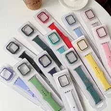Pulseira de Silicone Capa Protetora para Apple Watch Para Todos os Tamanhos 38/40/41/42/44/45/49