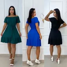 Kit 02 Vestido Feminino Ciganinha Vestido Gestante Gravida Igreja Moda evangelica