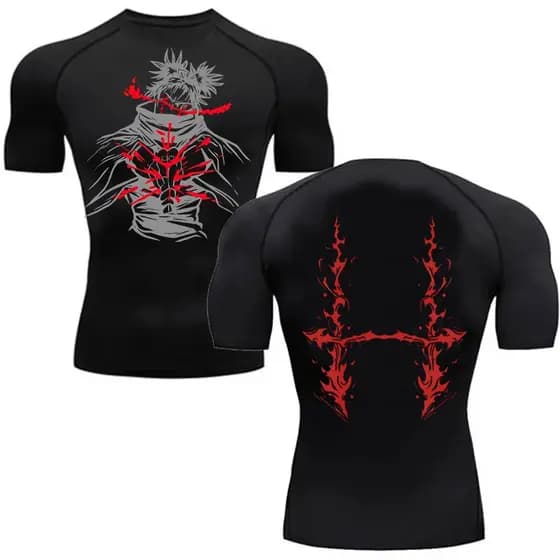 Camiseta De Compressao Fitness Choso Mark Blood Manipulation Toji Behind Jujutsu Anime Gym