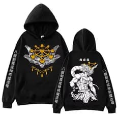 Moletom Canguru Blusa De Frio General Divino Mahoraga Jujutsu Kaisen Sukuna King Cursed Anime