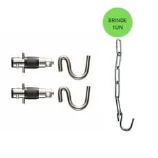 armador gancho de rede tipo batom embutir reforçado mais brinde