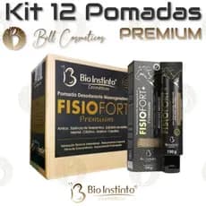 12 UND Pomada Fisiofort Premium Massageadora Atleta Academia Alivio Dores Musculares Original 150gr