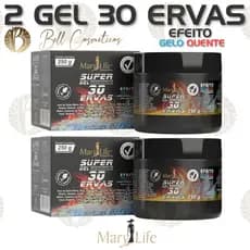 Kit 2 Super Gel 30 Ervas 250g Mary Life Envio Imediato - Mentol - Pote