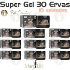 Kit 10 unid Super Gel 30 Ervas 250g Mary Life