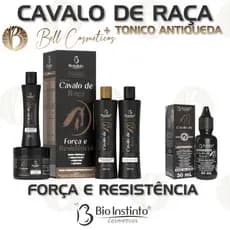 Kit Cavalo de Raça 5 Itens Hidratação Capilar + Tônico Capilar Antiqueda Bio Instinto