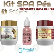 Kit SPA Pés - Hidratação para os pés - 1 Sebo Argan 240g + 1 Esfoliante 240g + 1 Loção Milagrosa 30ml Bio Instinto