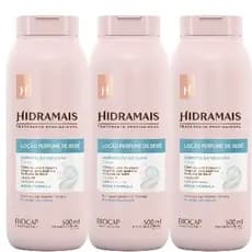 Kit 3 Unid Creme Loção Hidratante Perfume de Bebê 500ml Hidramais