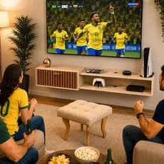 Rack Suspenso para Tv 75 e 60 polegadas 1.80cm e 1.5 Decoração Sala Estar Nicho Organizador 1 Porta - OFERTA