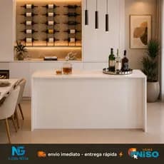 Bancada Balcao Bar Cozinha Divisor Ambiente Ripado 1.18 Area Gourmet - Promocao imperdivel