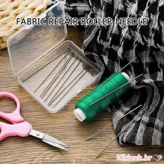 15x Conjunto Agulha Reparo Snag It Ferramenta Para Costura Roupas Tecido Malha Tecidos