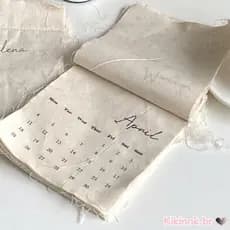 2026 Calendário Parede Tecido Tapeçaria Durável Planejador Férias Para Decorações Escritório