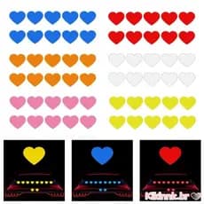 10 Pçs Coração Reflexivo Adesivos Carro Decalques Decorativos À Prova Dwaterproof Removíveis Para Veículo E