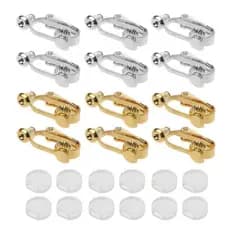24Pcs Earrings Converter With Earring Pads Turn Pierced Into Clip-On