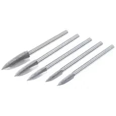Estone 5 Peças Conjunto 3mm Haste Escultura Gravura Broca Fresa Carpintaria