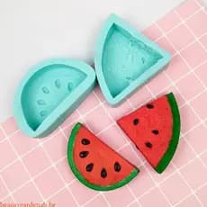 beautygardenab 3D Melancia Silicone Molde Moldes Bolo Fondant